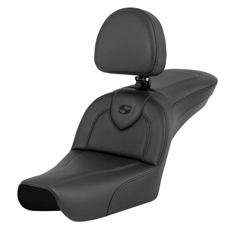 2004-2005 FXD Dyna RoadSofa™ Black Seat with Driver Backrest