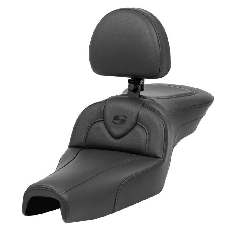 2004-2022 Sportster RoadSofa™ Black Seat w/ Driver's Backrest (4.5G Tank)