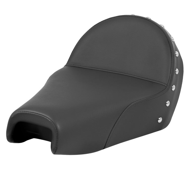 2004-2020 Sportster Solo Seat with Chrome Studs (4.5G Tank) Backrest Ready
