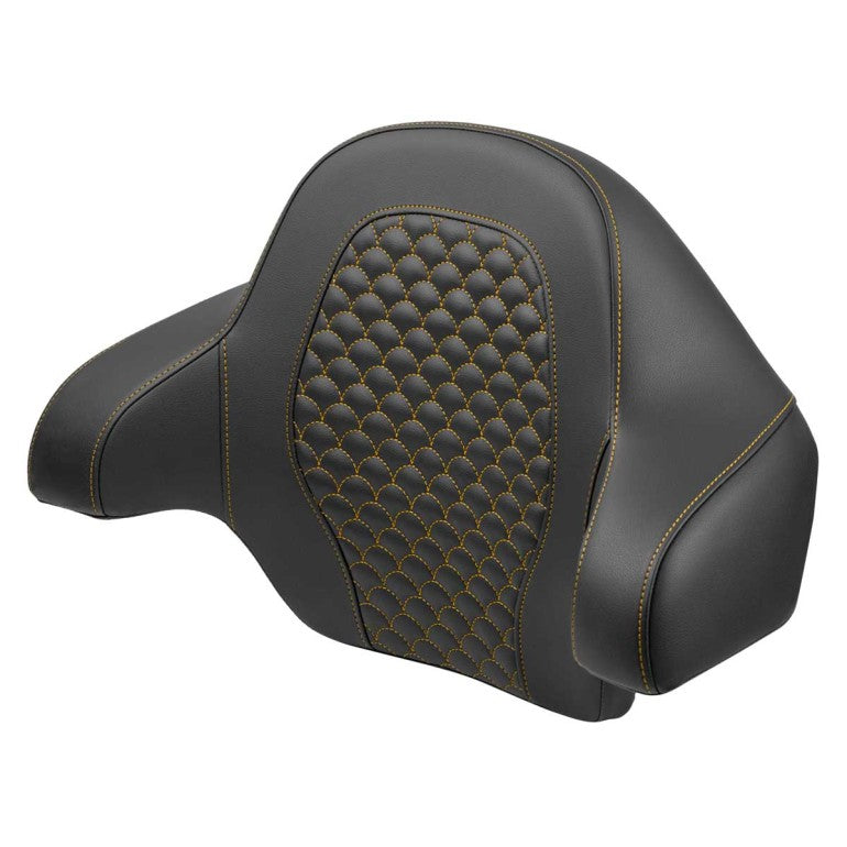 2014-2025 FLHR, FLHT, FLHX, FLTR & FLHTCUTG Roadsofa™ DS Tour Pack Backrest Pad, Gold Stitch