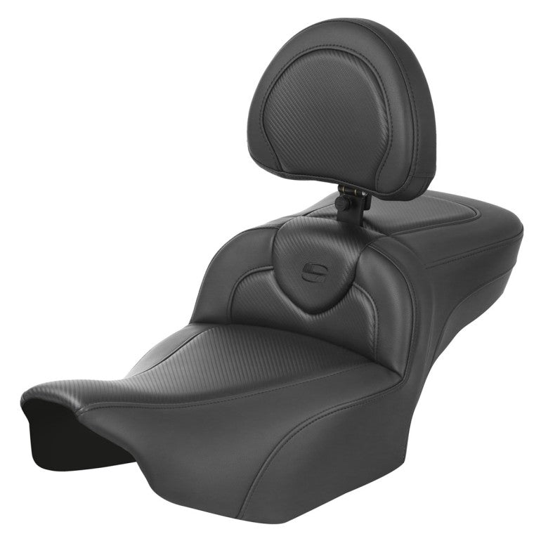 2024-25 Road Glide / Street Glide | 2023-25 CVO Road Glide / Street Glide RoadSofa CF Ext Reach w/Backrest, All Black Stitching