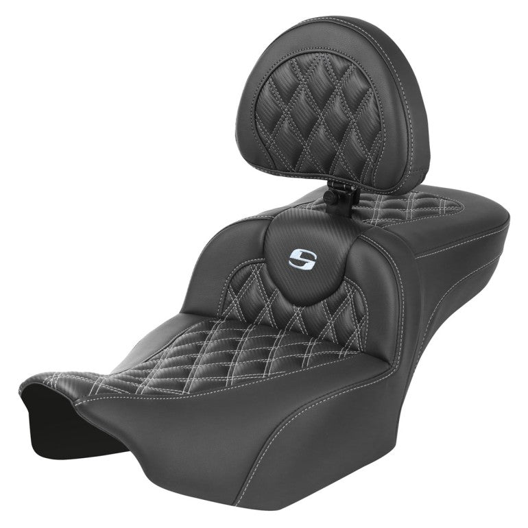 2024-25 Road Glide / Street Glide | 2023-25 CVO Road Glide / Street Glide RoadSofa CF LS, Ext Reach, Driver Backrest, Silver Stitching