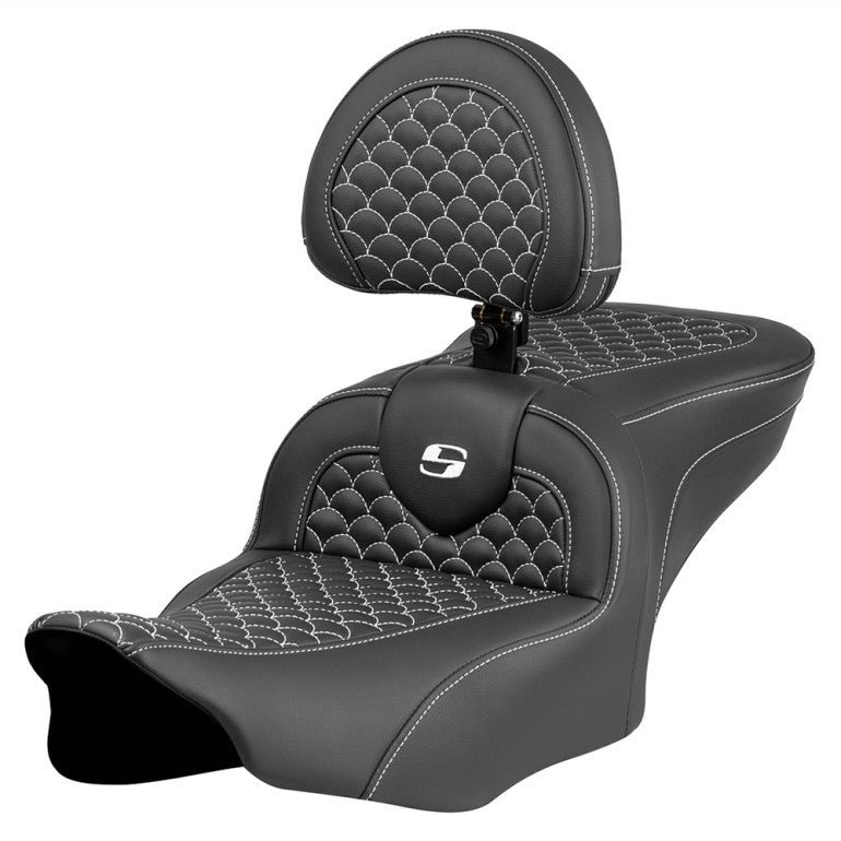 2024-25 Road Glide / Street Glide | 2023-25 CVO Road Glide / Street Glide RoadSofa DS w/Drivers Backrest, White Stitch