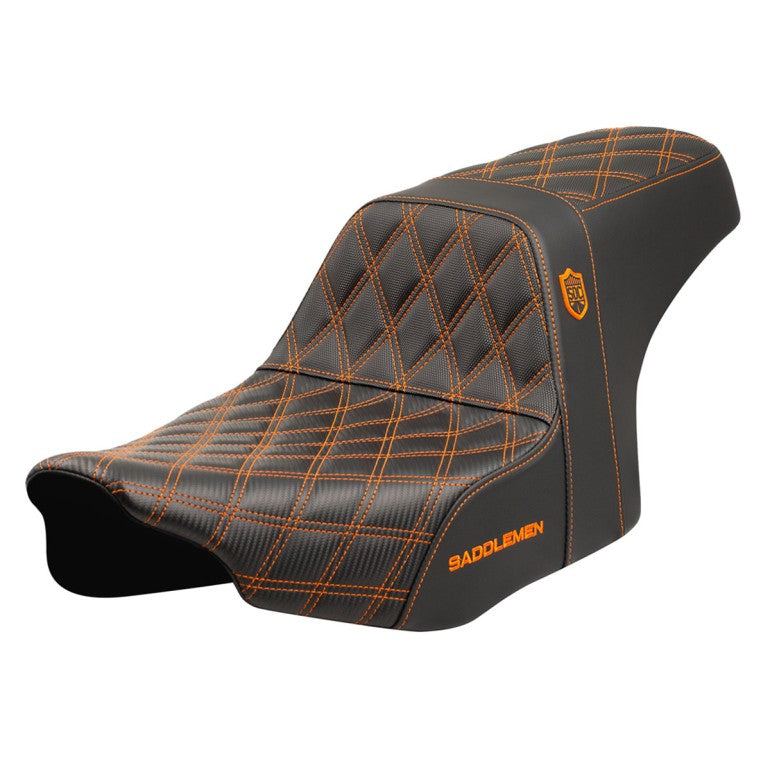 2024-25 Road Glide / Street Glide | 2023-25 CVO Road Glide / Street Glide SDC Performance Pro Series Gripper Seat, Orange Stitch