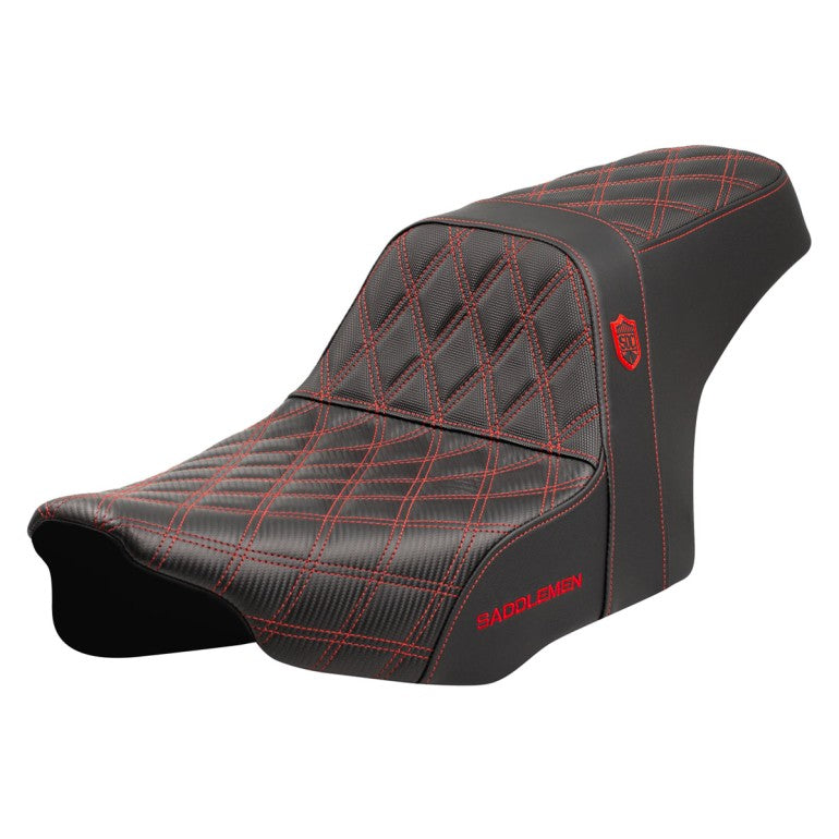2024-25 Road Glide / Street Glide | 2023-25 CVO Road Glide / Street Glide SDC Performance Pro Series Gripper Seat, Red Stitch