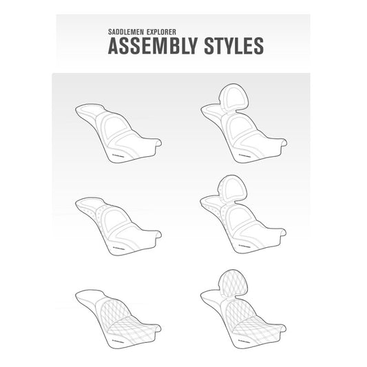 2000-2006 FXST Softail, FLSTF Fat Boy, FLST/C Heritage Explorer™ Ultimate Comfort Seat with Driver's Backrest