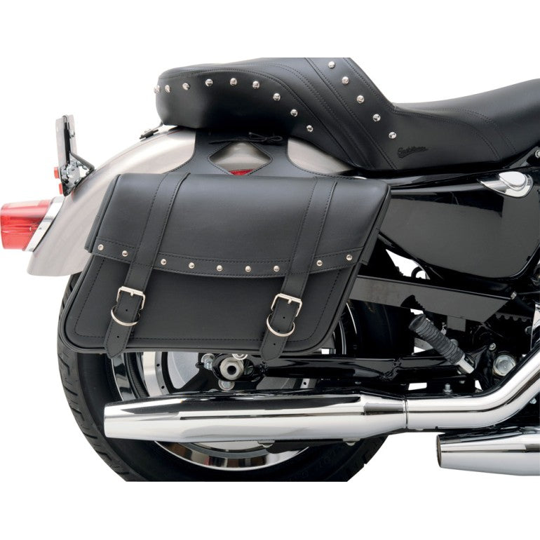 Highwayman Riveted Slant Saddlebags, Large