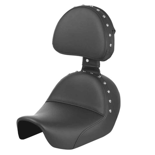 2006-2017 FXD, FXDWG, FLD Dyna Renegade™ "Heels Down" Solo Seat with Chrome Studs and Driver's Backrest