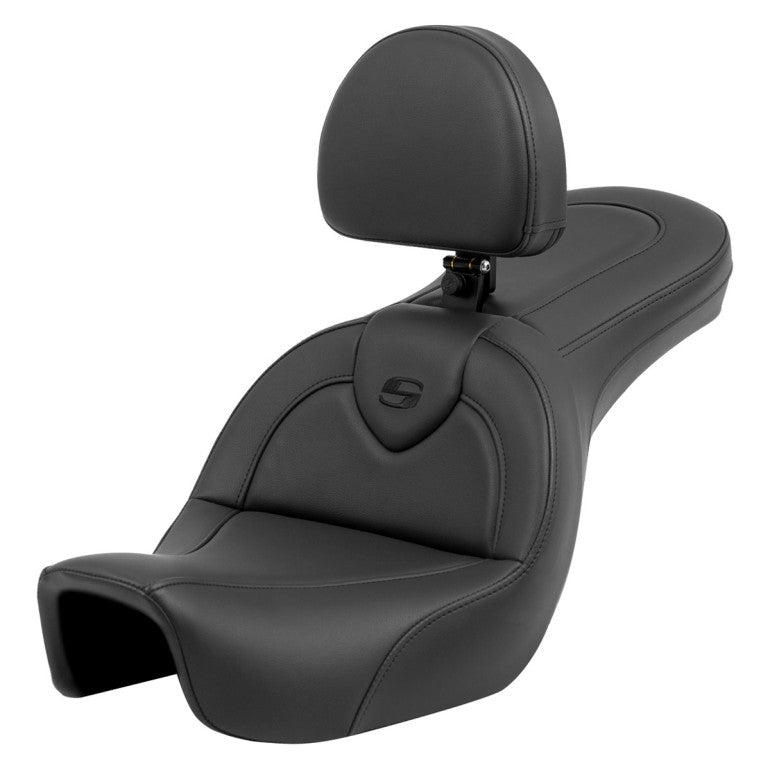 2006-2017 FXD, FXDWG, FLD Dyna RoadSofa™ Black Seat with Driver's Backrest