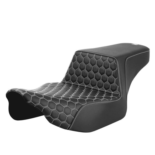 2024-25 Road Glide / Street Glide | 2023-25 CVO Road Glide / Street Glide Step-Up™ HC Ext Reach Seat, White Stitch