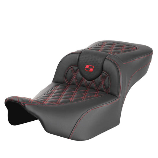 2024-25 Road Glide / Street Glide | 2023-25 CVO Road Glide / Street Glide RoadSofa LS Ext Reach Seat, All Red Stitching