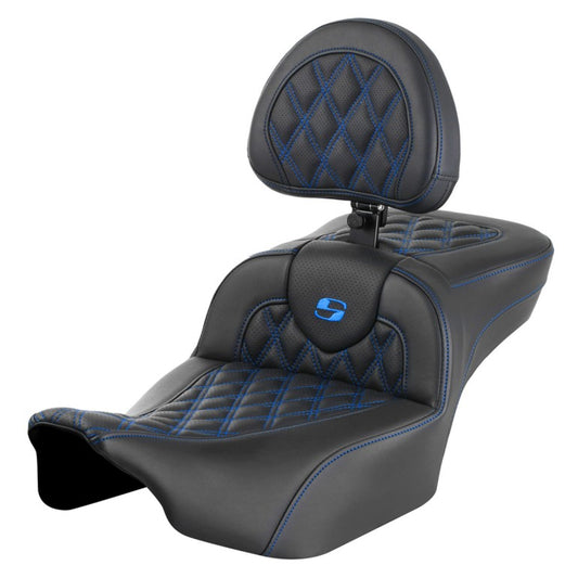 2024-25 Road Glide / Street Glide | 2023-25 CVO Road Glide / Street Glide RoadSofa LS Ext Reach w/Backrest All Blue Stitching