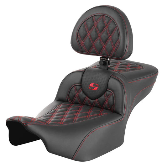 2024-25 Road Glide / Street Glide | 2023-25 CVO Road Glide / Street Glide RoadSofa LS Ext Reach w/Backrest, All Red Stitching