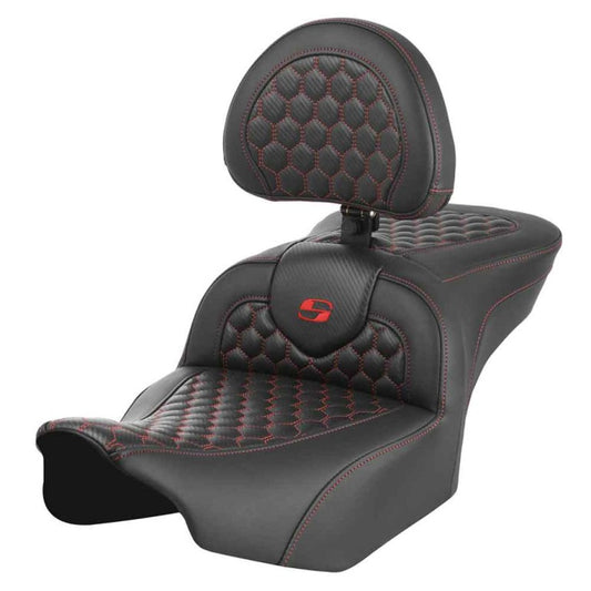 2024-25 Road Glide / Street Glide | 2023-25 CVO Road Glide / Street Glide RoadSofa™ HC with Driver's Backrest, Red Stitching