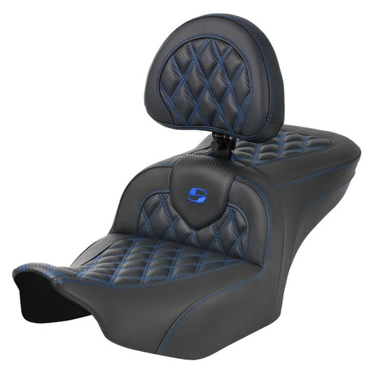 2024-25 Road Glide / Street Glide | 2023-25 CVO Road Glide / Street Glide RoadSofa CF LS w/ Drivers Backrest, Blue Stitching
