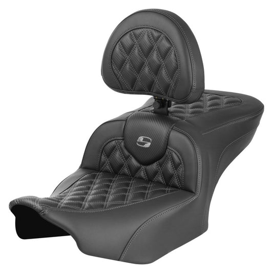 2024-25 Road Glide / Street Glide | 2023-25 CVO Road Glide / Street Glide RoadSofa CF LS w/ Drivers Backrest, Dark Gray Stitching