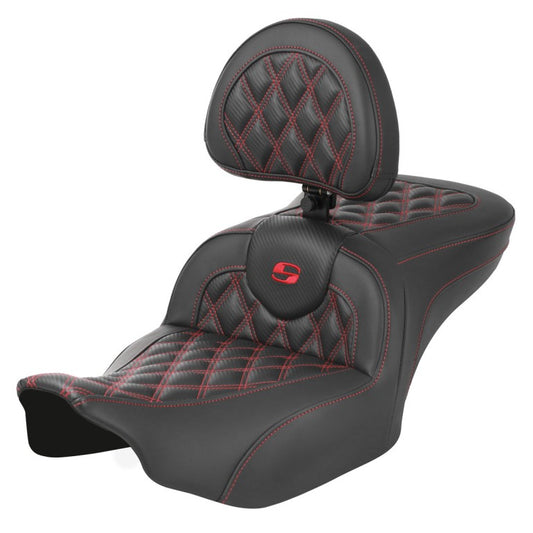 2024-25 Road Glide / Street Glide | 2023-25 CVO Road Glide / Street Glide RoadSofa CF LS w/ Drivers Backrest, Red Stitching