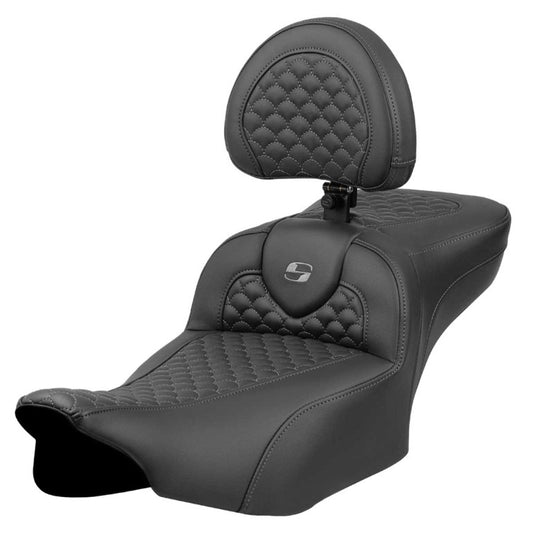 2024-25 Road Glide / Street Glide | 2023-25 CVO Road Glide / Street Glide Ext. Reach RoadSofa DS w/Drivers Backrest, Dark Grey Stitch