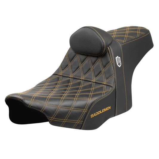 2024-25 Road Glide / Street Glide | 2023-25 CVO Road Glide / Street Glide SDC Performance Pro Series Gripper Seat w/Lumbar Rest, Gold Stitch
